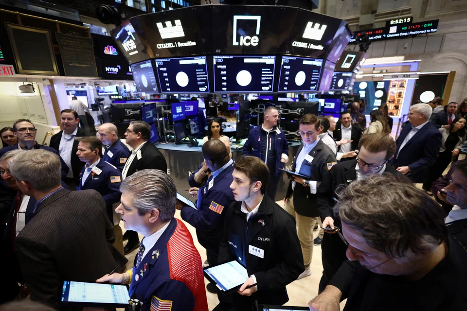 The Dow Jones Industrial Average fell 127.64 points, or 0.37 per cent, at the open to 33,926.30. 