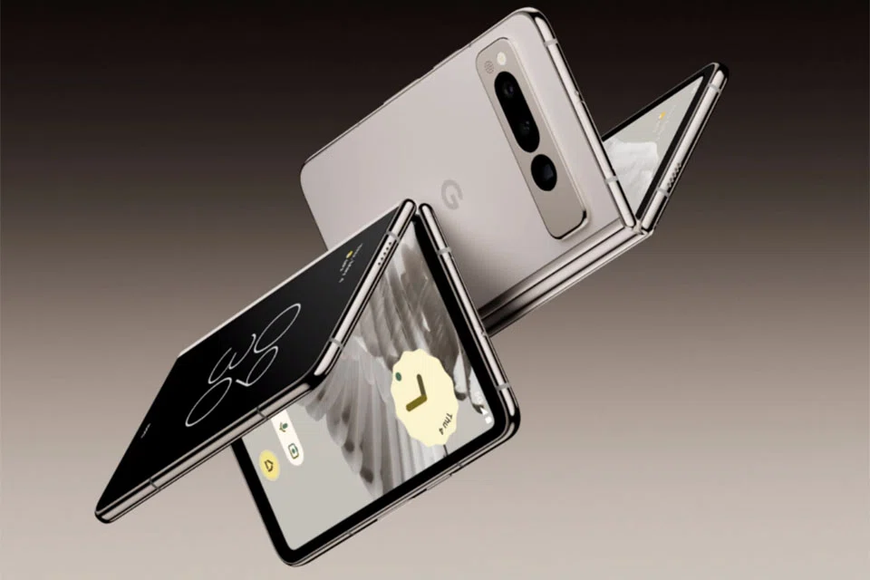 Google posted a video and photos of the device, called the Pixel Fold, showing a phone with a large external display and an even bigger internal screen that can close up like a clamshell.