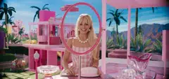 Barbie, played by Margot Robbie (above) will vie for the best comedy or musical prize in a field that includes American Fiction and The Holdovers. Robbie is also up for acting honours.