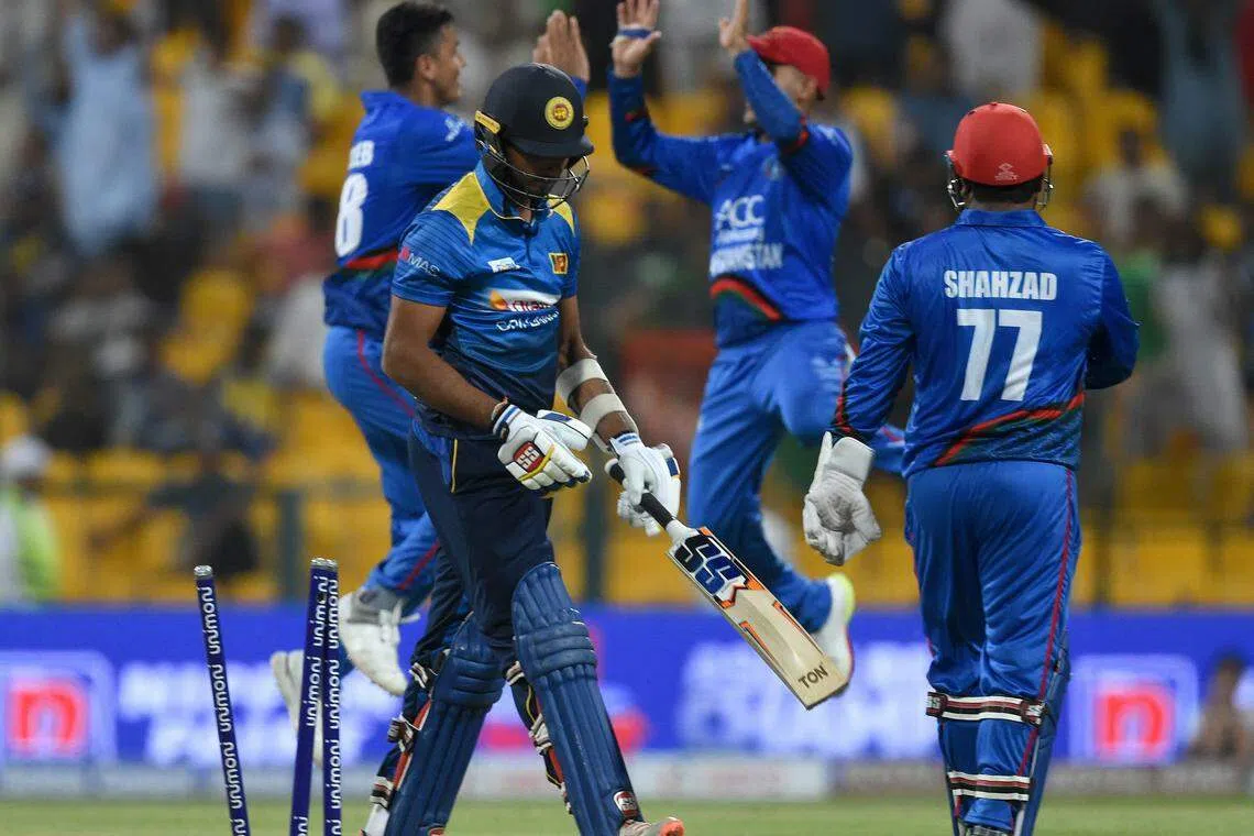Sri Lankan skipper Dasun Shanaka (second-left) said his team had also struggled to acclimatise. 
