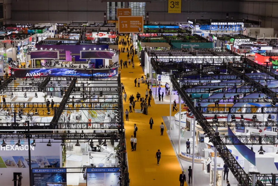 Visitors at this week's China International Import Expo in Shanghai. HSBC's survey, conducted ahead of this year's CIIE, reveals China's continued central position in the global supply chain.