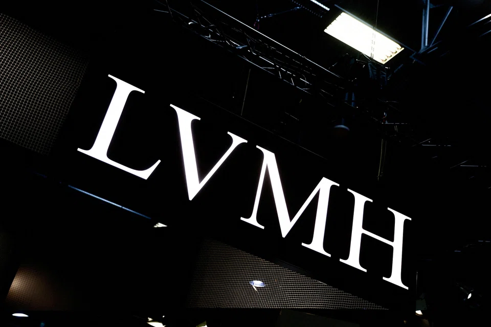 FILE PHOTO: The logo of LVMH is seen at the Viva Technology conference dedicated to innovation and startups at Porte de Versailles exhibition center in Paris, France, June 15, 2023. REUTERS/Gonzalo Fuentes/File Photo