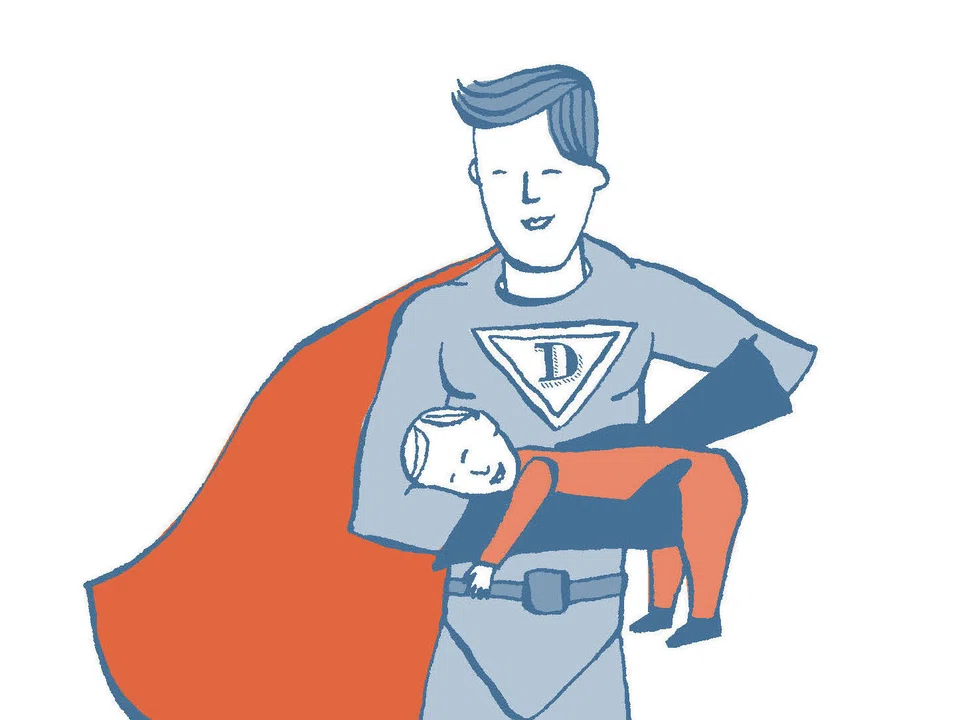 Illustration by Jon Cannell for Chris Peterson's book Dadskills, one of the best books to gift a new dad this Father's Day. 