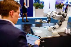 At last week’s Hanover Fair on industrial technology in Germany, the potential for artificial intelligence in the manufacturing sector was firmly in focus.