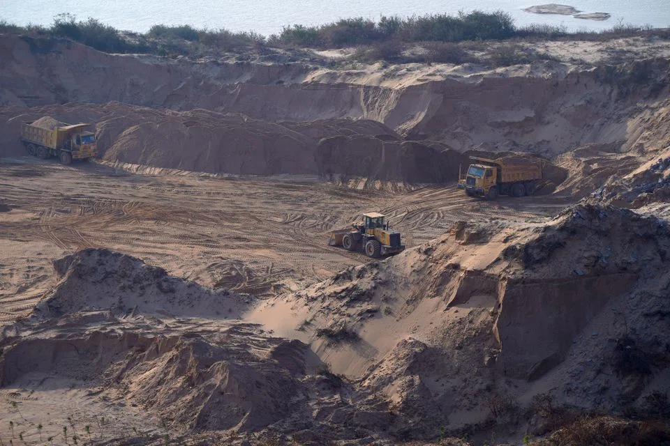The sand export ban cuts off the island's main source of the construction material. 