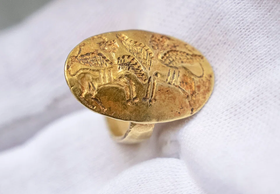 GREECE'S culture ministry on Friday (May 20) said the Nobel Foundation in Sweden had returned an ancient gold ring stolen from the island of Rhodes during World War II.