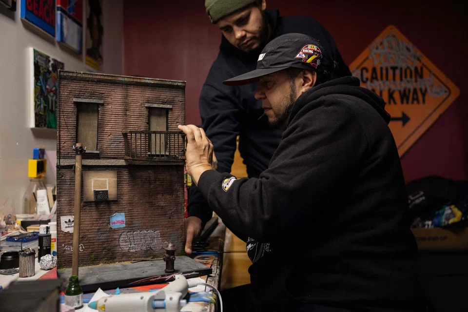 Danny Cortes has turned a hobby into profitable work making miniatures of gritty, hip-hop-infused street scenes of New York.