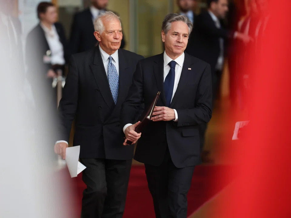 High Representative of the EU for Foreign Affairs and Security Policy Josep Borrell (left) and US Secretary of State Antony Blinken at the EU-US Energy Council Ministerial Meeting in Brussels, where they pledged to cooperate on energy.