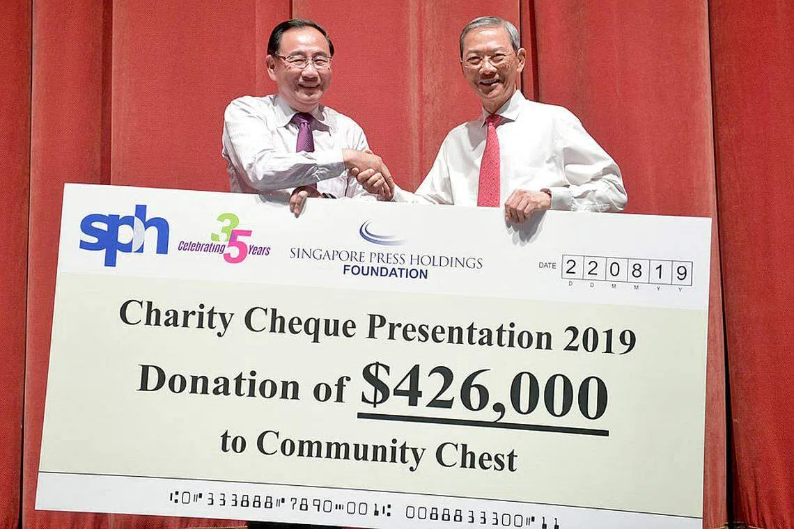 SPH donates S$426,000 to Community Chest