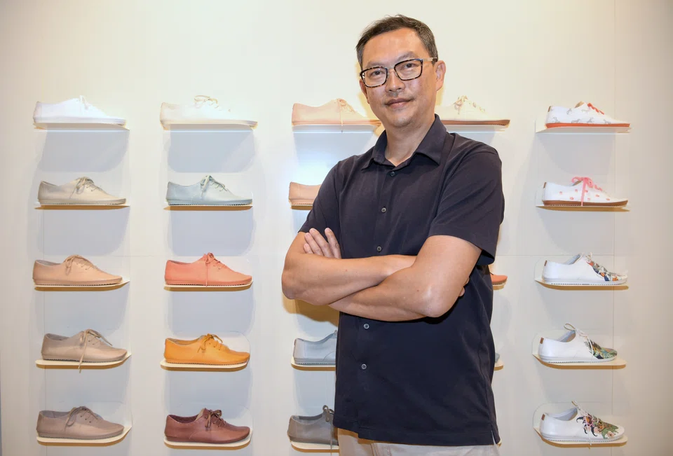 Benny Chee, co-founder of home-grown female footwear brand Anothersole at its Ngee Ann City outlet, which opened in September. 