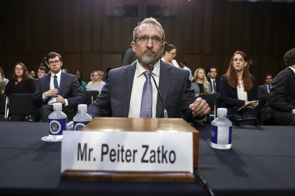 Peiter Zatko, former head of security at Twitter, testifies before the Senate Judiciary Committee on data security at Twitter, on Capitol Hill, Sept 13, 2022 in Washington, DC. Zatko claims that Twitter's widespread security failures pose a security risk to user's privacy and information and could potentially endanger national security.  
