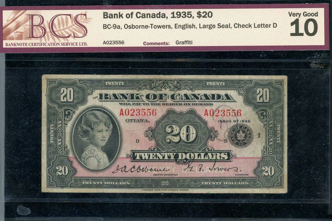 At Alliance Coin & Banknote in Almonte, Ontario, owner Sean Isaacs is preparing for an auction this month featuring some “significant” royal-themed items, including the 1935 Canadian $20 bill featuring then-Princess Elizabeth at the age of 8.