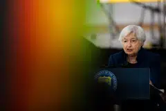 Janet Yellen, US Treasury secretary, speaks after touring the production line of the Ford Motor Co. Rouge Electric Vehicle Center (REVC) in Dearborn, Michigan, US, on Thursday, Sept 8, 2022. 