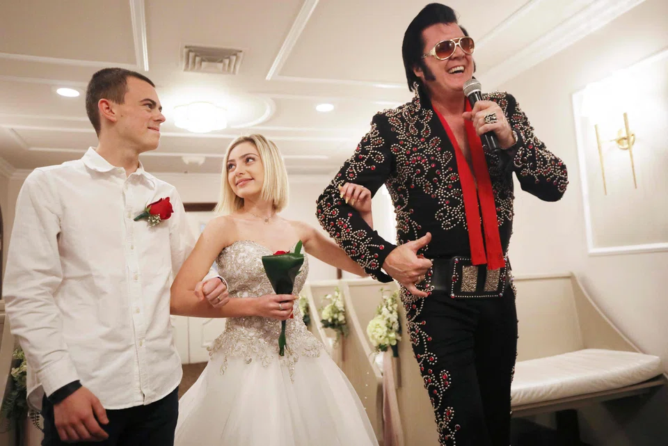 The company that controls the rights to Elvis' likeness has sparked outrage in Sin City by cracking down on dozens of wedding chapels offering Elvis-themed nuptials.