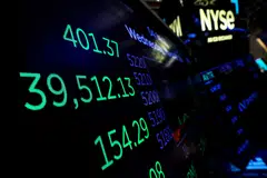The Dow Jones Industrial Average rises 148.90 points, or 0.38 per cent, at the open to 39,661.03.