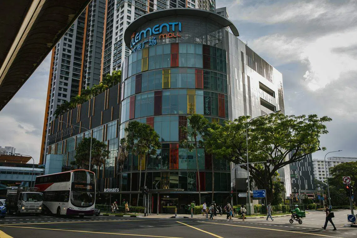 Clementi Mall is part of the portfolio of SPH Reit, which was the subject of a recent chain offer by Cuscaden Peak.
