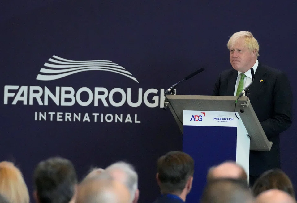 "The future combat aircraft system is not just a plane. It is a whole platform for technological change, and industrial spin offs of all kinds," British Prime Minister Boris Johnson said in opening remarks at Farnborough Airshow.