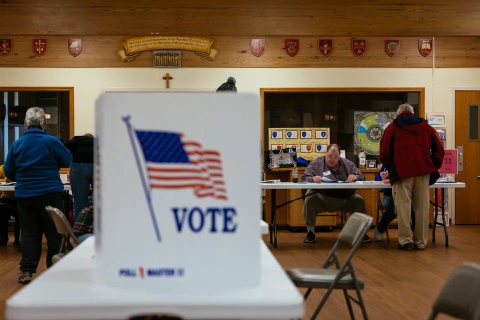 Voting was underway at a polling station at Messiah Lutheran Church in Kenosha, Wisconsin, Nov 8, 2022. 