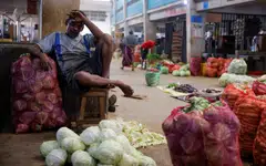 The state-run Census and Statistics Department said that the agriculture sector shrank 4.6 per cent, while industries contracted 16 per cent, and services dropped 2 per cent, from a year earlier.