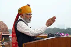 "We have to take more steps to minimise the burden of inflation to the people of the country," says Prime Minister Narendra Modi during his Indian Independence Day address at the Red Fort, New Delhi.