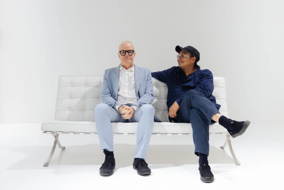 Thai artist Rirkrit Tiravanija's (right) latest show is curated by long-time friend and collaborator Hans Ulrich Obrist.