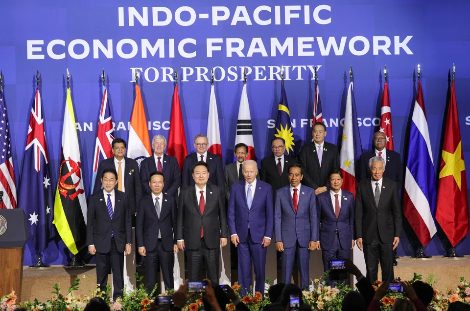 Members of the US-led Indo-Pacific Economic Framework for Prosperity at the Apec Summit in San Francisco.