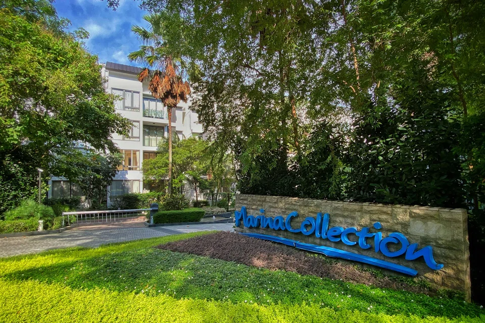 Facade of the Marina Collection condominium at Sentosa Cove taken on May 31, 2021.