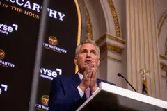 US House Speaker Kevin McCarthy said in a speech at the New York Stock Exchange that the debt ceiling should be raised but only in tandem with spending cuts to address the national debt. 