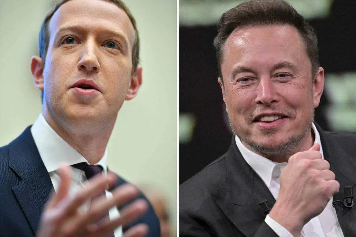 Tech titans Mark Zuckerberg (left) and Elon Musk have baited each other for years with opposing views on everything from politics to artificial intelligence.