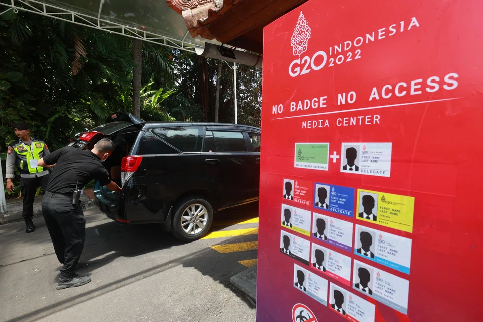 The Nusa Dua area in Bali is under tight security, with all vehicles subject to checks before they enter the summit venue.