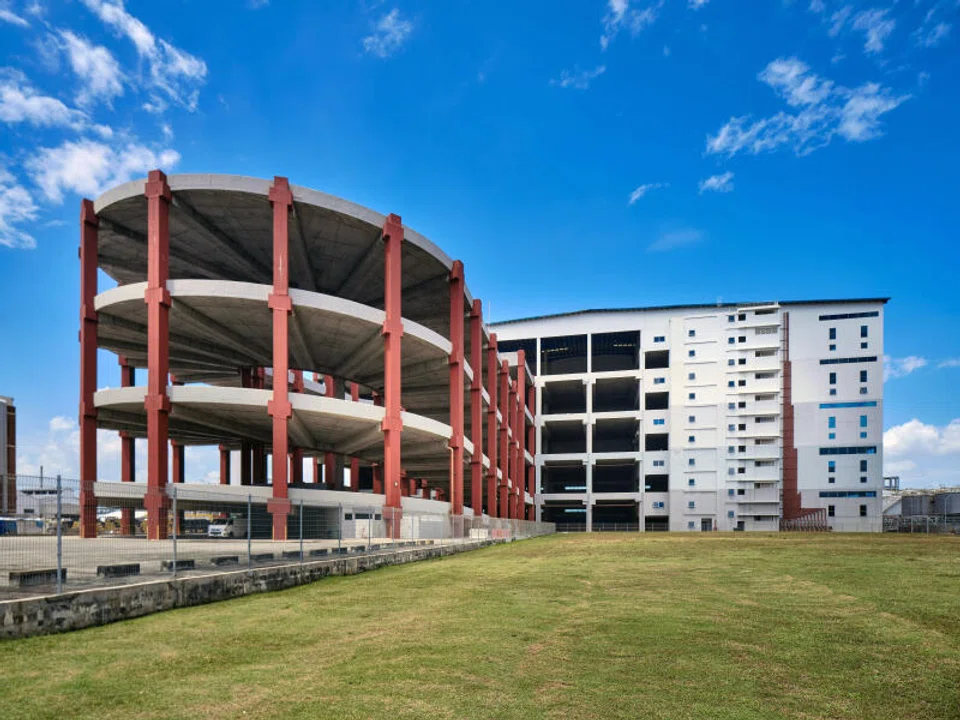 ESR Group has upped its stake in ESR-LOGOS REIT's manager and is in the process of enlarging its stake in ESR-LOGOS REIT. Above, 46A Tanjong Penjuru, a 5-storey modern ramp-up logistics facility in Jurong in the Reit's portfolio.  