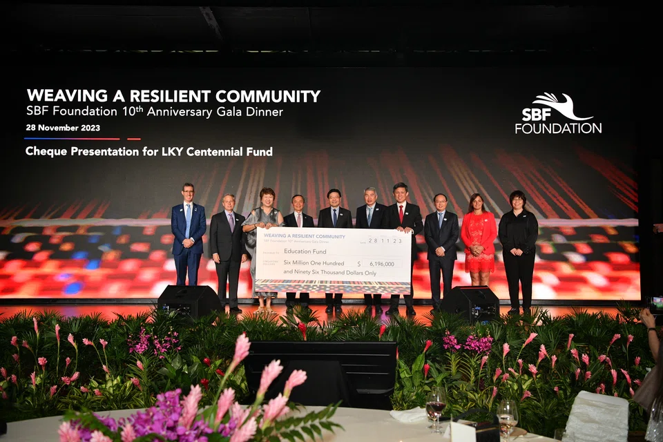 A cheque for S$6.2 million was presented on Nov 28 to the  Lee Kuan Yew Centennial Fund, a ground-up initiative by business leaders to invest in and support the development of Singapore youth into visionary leaders.