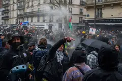 The slump was led by France, which has been battered by strikes, though Germany’s struggling factories also played a role.