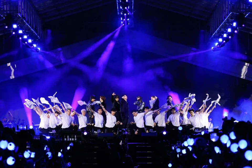A screengrab from k-pop concert film BTS: Yet to Come in Cinemas, which was screened in theatres here in February 2023.
