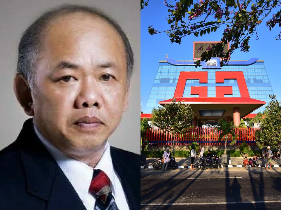 A file image of Susilo Wonowidjojo, and the Gudang Garam factory.