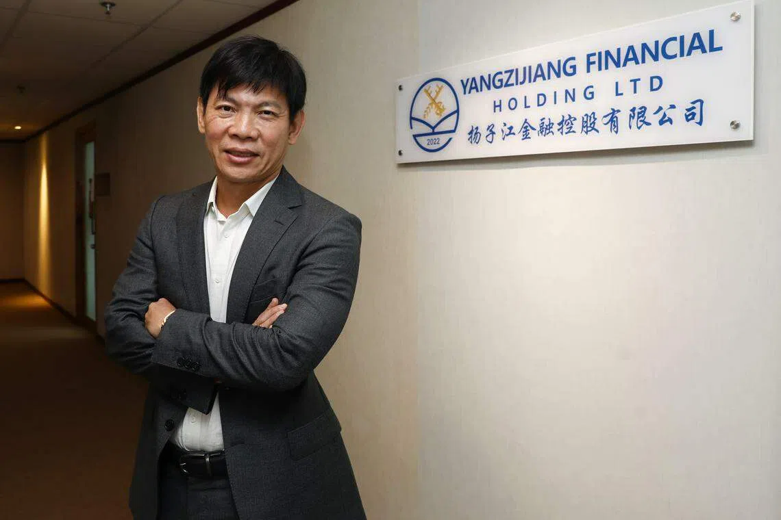 Vincent Toe, CEO of Yangzijiang Financial, says the proposed final cash dividend of S$0.022 per share comes as a “reward” for shareholders amid the group’s improved performance in FY2023.