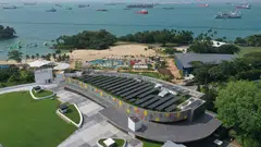 Solar panels have been installed across 46 locations on Sentosa island, including the rooftop of Palawan Kidz City (above). 
