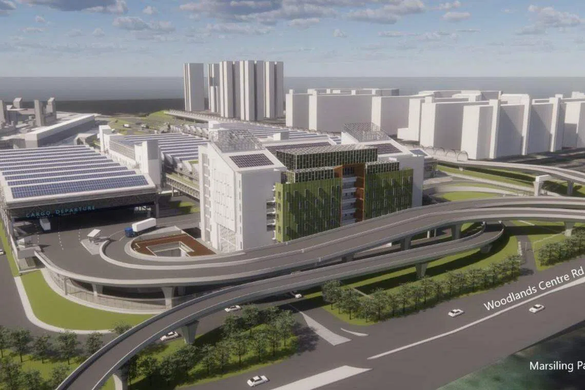 An artist's impression of the Old Woodlands Town Centre extension.