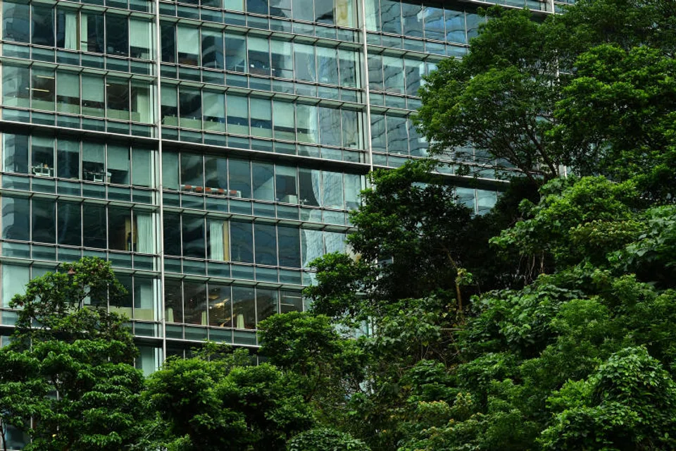 The exterior of Three Pacific Place, a Grade A office building in Hong Kong. Occupiers in Hong Kong are willing to pay as much as 28 per cent in green premiums, JLL's study found.