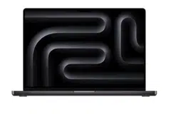 The new MacBook Pro 16" in Space Black. The new computers and the M3, M3 Pro and M3 Max chips were unveiled at an online event.