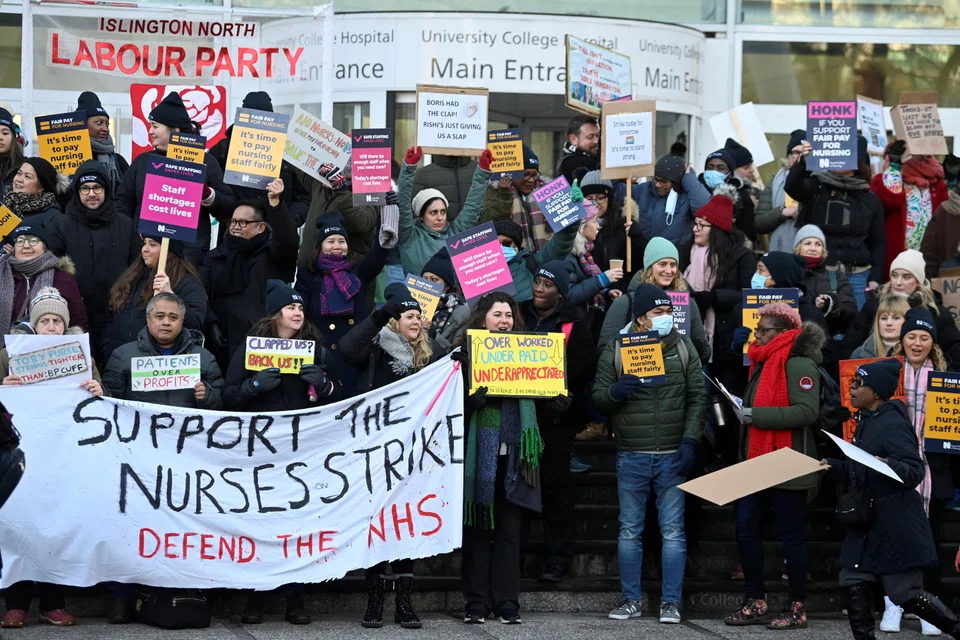 Britain sought to end months of walk-outs in the healthcare sector by offering a 5 per cent wage increase for the coming year for 1 million nurses, paramedics, midwives and other workers in England. 