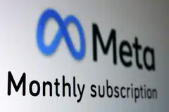 The Meta logo and the words "Monthly subscription" are seen in this picture illustration taken January 19, 2023. REUTERS/Dado Ruvic/Illustration