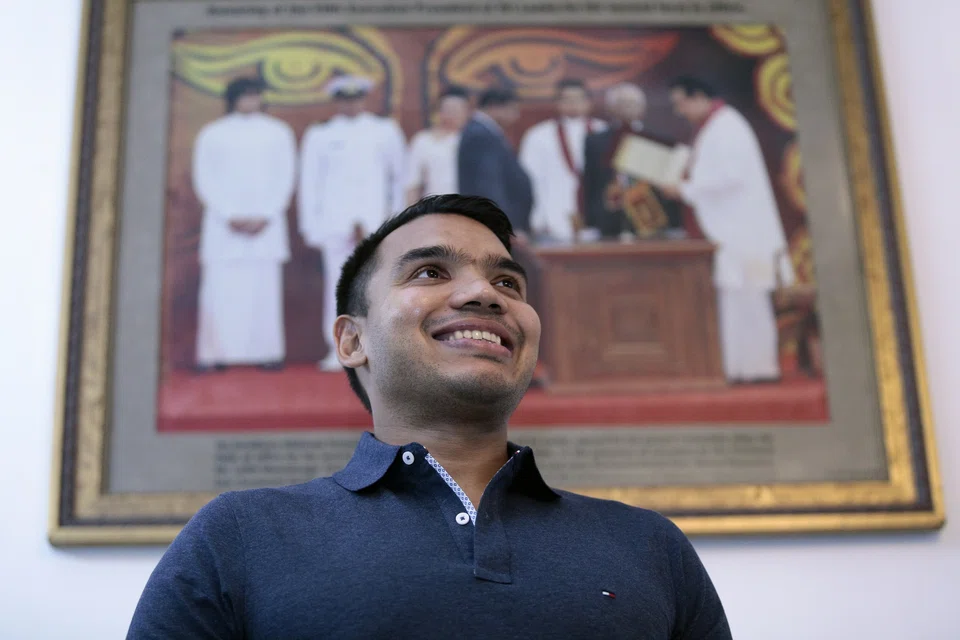 Namal Rajapaksa is the eldest son of Mahinda Rajapaksa, 76, the current president's brother who previously held the top job from 2005 to 2015. 