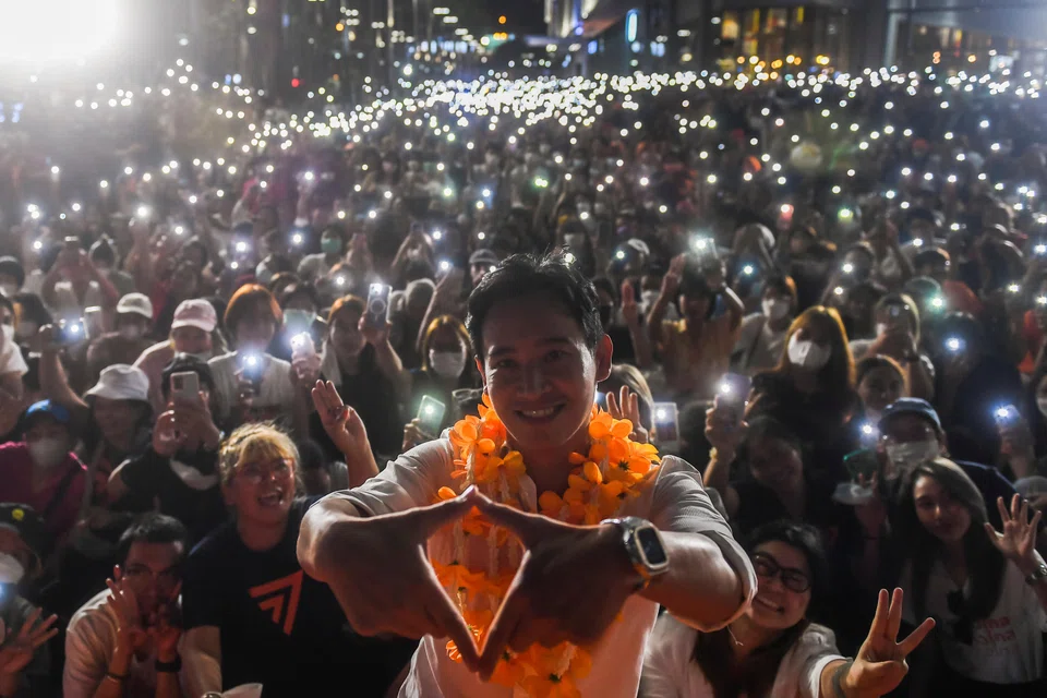 Pita Limjaroenrat, Move Forward Party's leader and prime ministerial candidate, poses for a picture during an election rally in Bangkok, Thailand, April 22, 2023. 