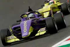 Jamie Chadwick of Great Britain in action during the W Series race. 