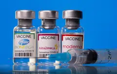 BIONTECH said first-quarter sales and earnings more than tripled thanks to demand for the Covid-19 vaccine it developed with Pfizer , but the German biotech firm reaffirmed its forecast for a full-year decline in vaccine sales.