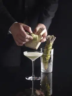 The Yamaoroshi cocktail at Bar Kakure uses freshly grated wasabi.