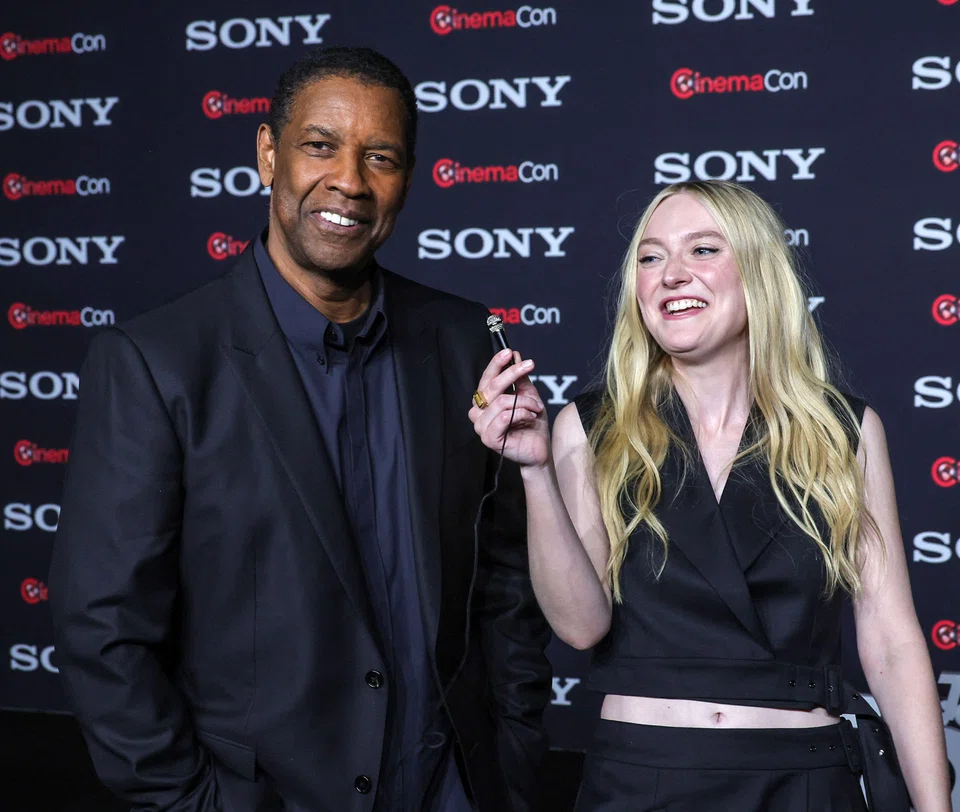 "The Equalizer 3", starring Denzel Washington (left) and Dakota Fanning (right), sees Washington playing a retired US Marine and drug-enforcement agent taking on a gang in southern Italy.