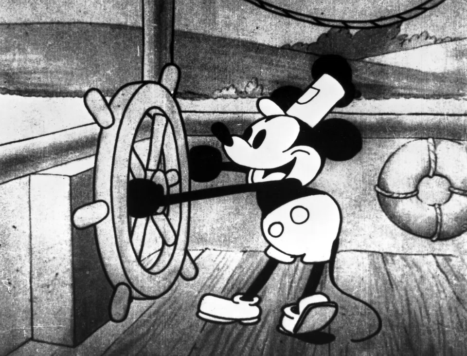 Steamboat Willie, the first Disney movie to feature Mickey Mouse, has entered the public domain under US law.