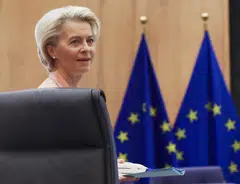 Trade will top the agenda when European Commission President Ursula von der Leyen (above) and European Council President Charles Michel meet with Chinese President Xi Jinping and Premier Li Qiang on Thursday.
